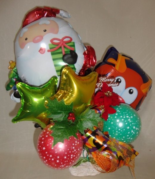 画像1: サンタさんクリスマスバルーン【送料無料】 (1)