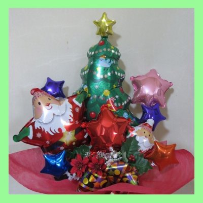 画像1: クリスマスツリーが可愛いバルーンアレンジ【送料無料】