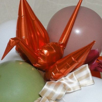 画像1: 折りづるバルーン・結婚式・誕生日・おめでたい雰囲気映えするアイテム