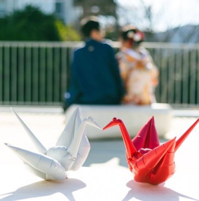 画像2: 折りづるバルーン・結婚式・誕生日・おめでたい雰囲気映えするアイテム